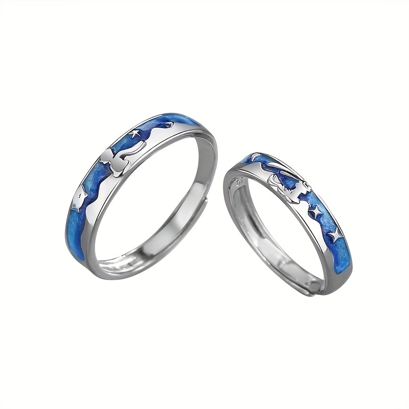 Little Prince And Fox Ring Adjustable Cartoon Couple Ring